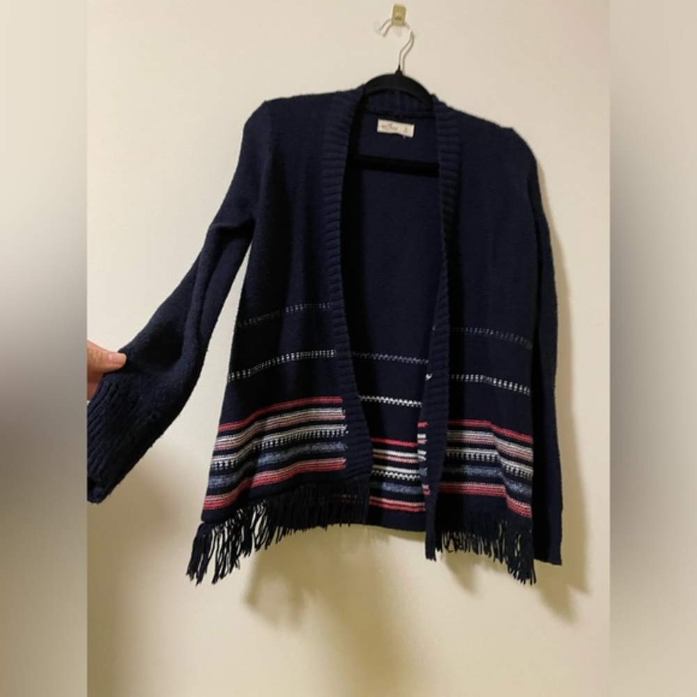 Hollister Open Front Fringe‎ Cardigan - S